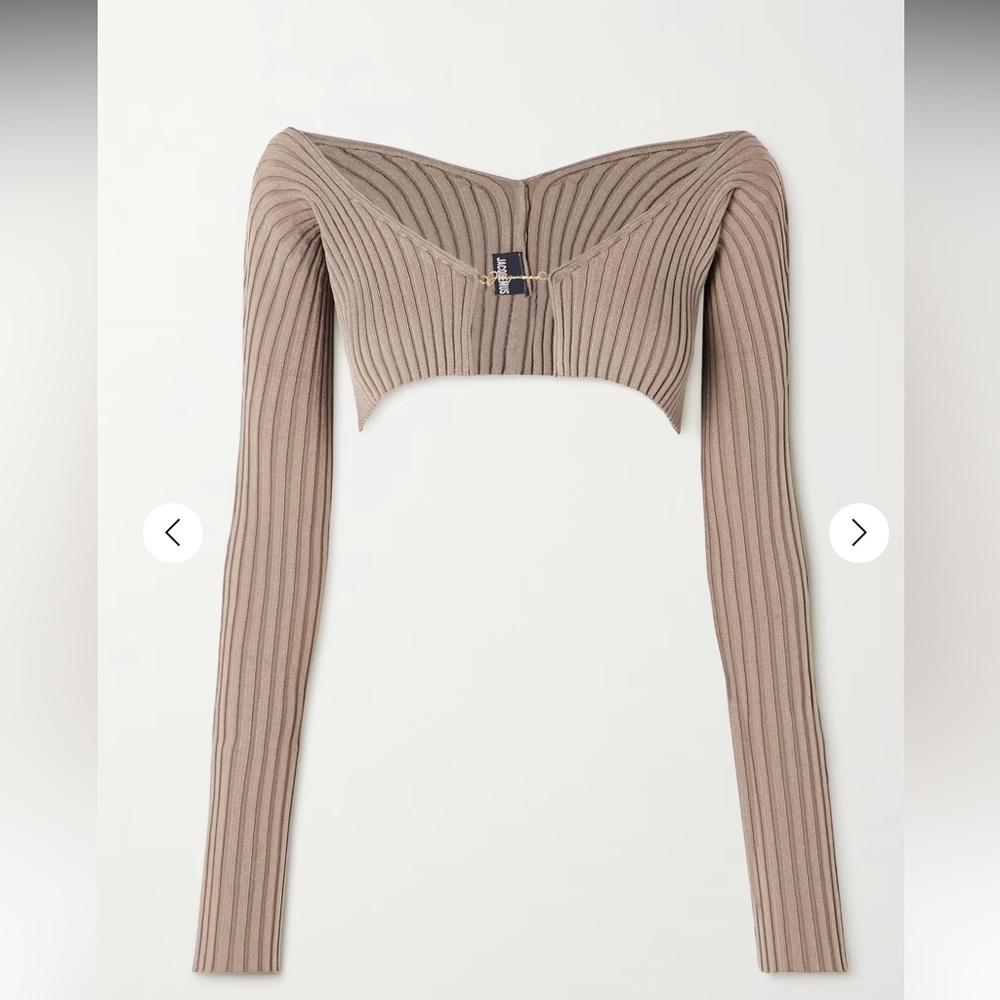 Jaquemus  embelished crop knit cardigan w tags